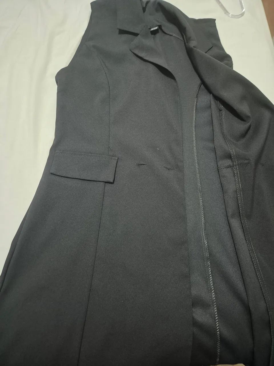 Colete alongado preto Shein  - Foto 5