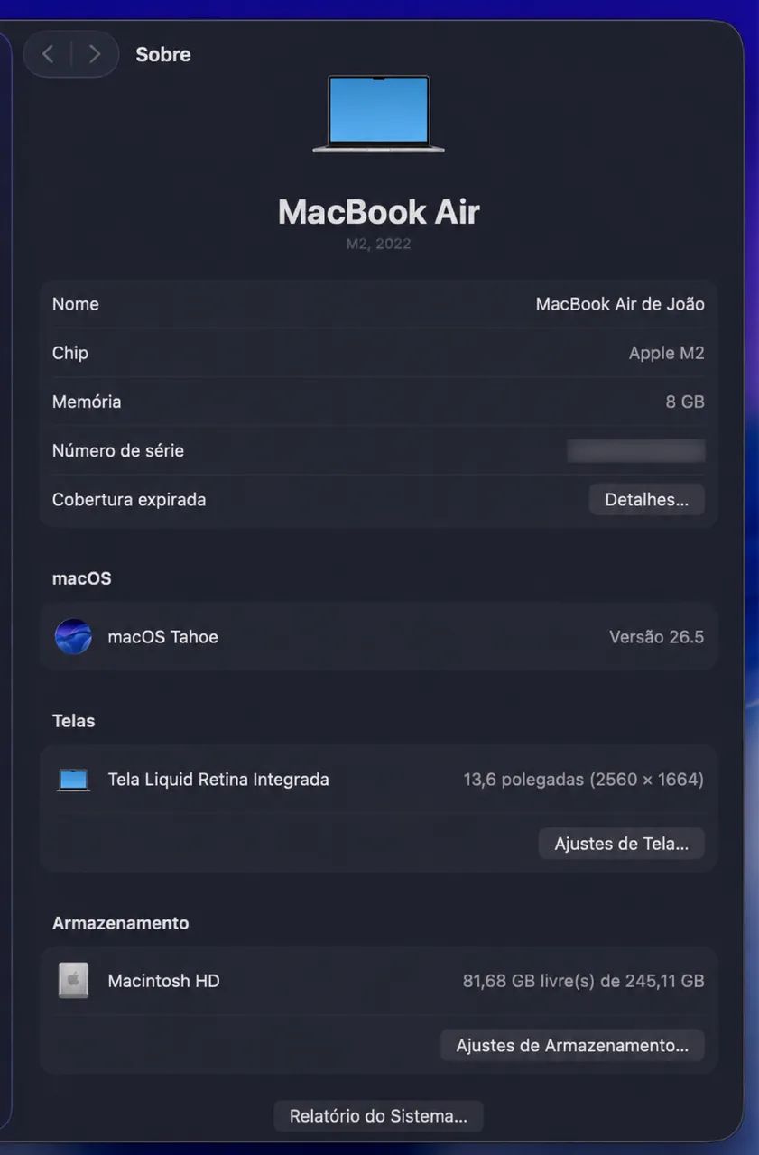 MacBook Air M2 Silver 13,6| Bateria 98% | Estado de novo - Foto 5