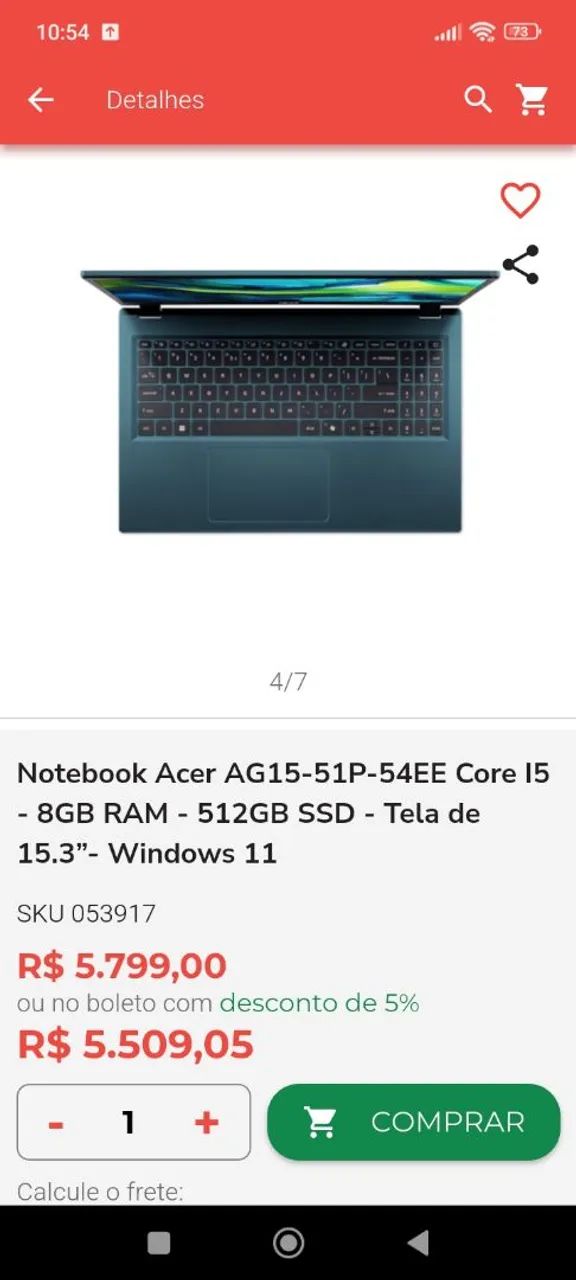 Vendo notebook 3 meses de uso estou vendendo pq comprei um pc - Foto 2