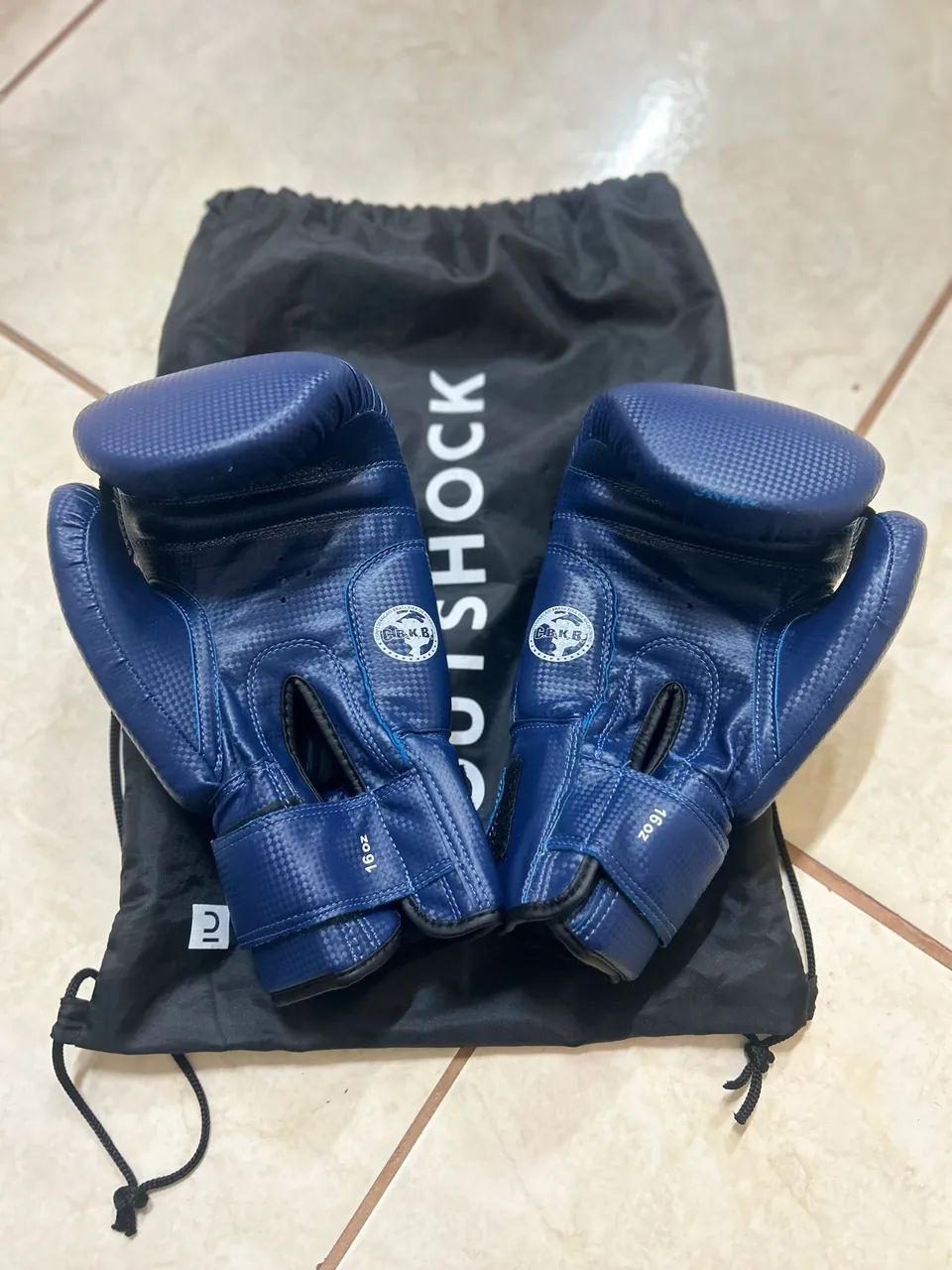 Par de Luva de Boxe e Muay Thai MKS Combat New Prospect Blue - Foto 4