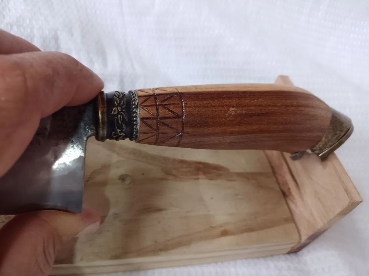 Faca de churrasco artesanal forjada a mão  - Foto 4