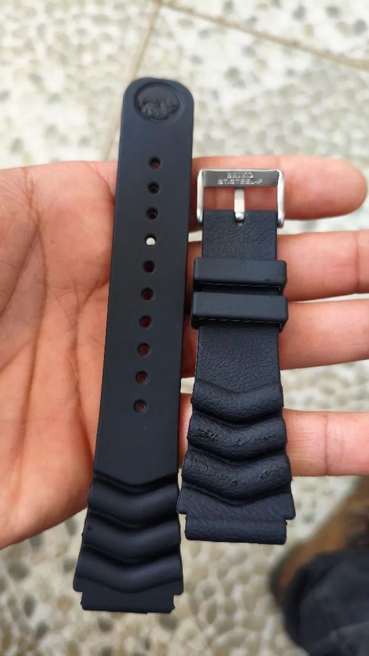 Pulseira preta Seiko 22mm