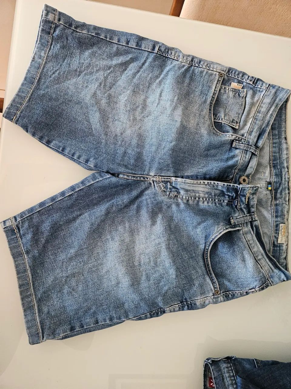 Bermuda jeans Azul