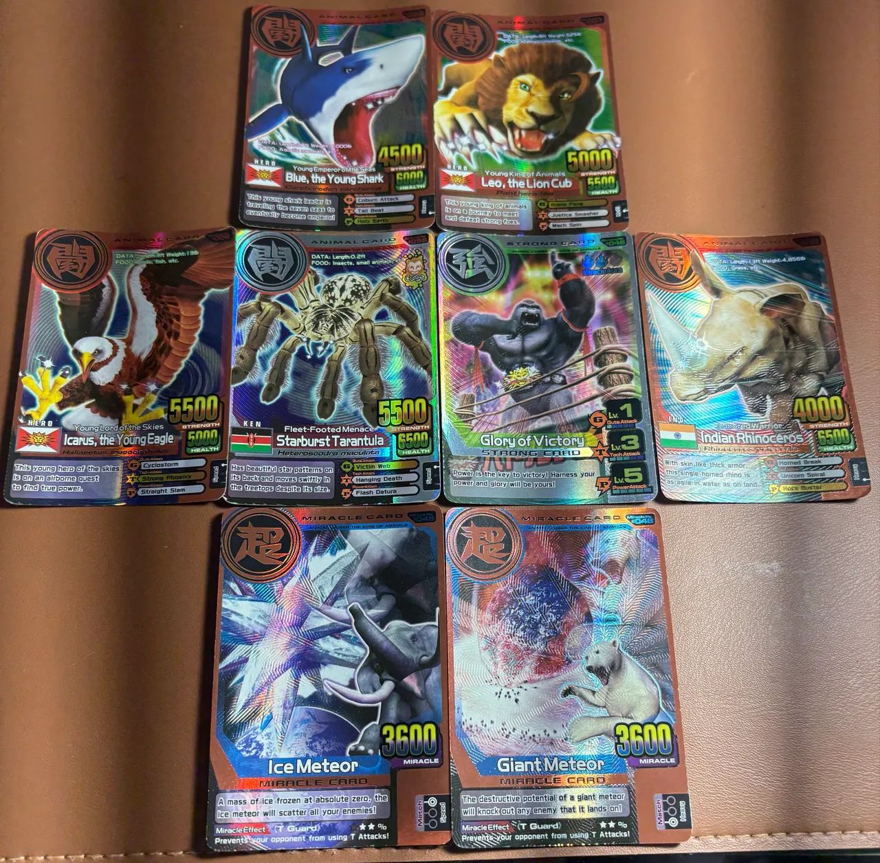 Animal Kaiser Lote 8 Cards Especiais