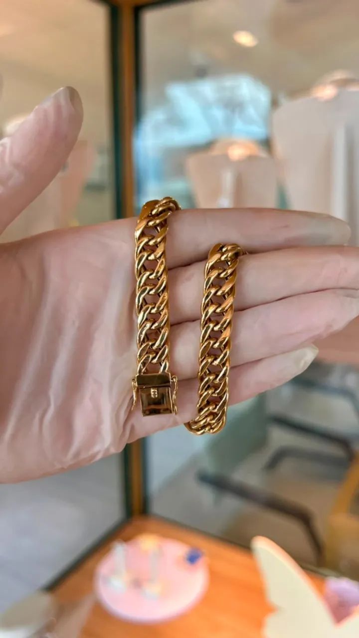PULSEIRA GROUMET OURO 18K