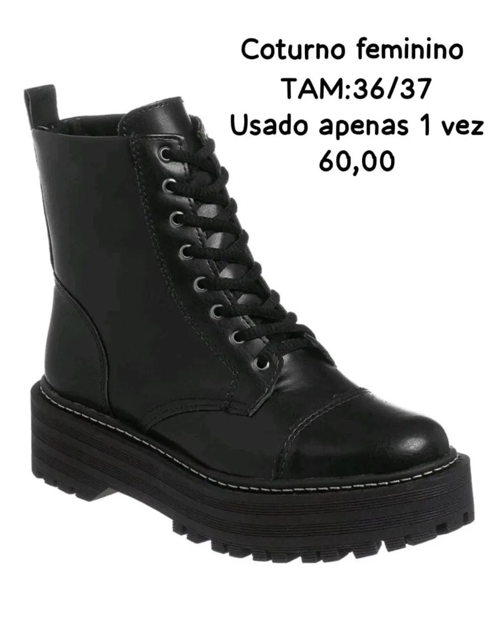 Coturno feminino 