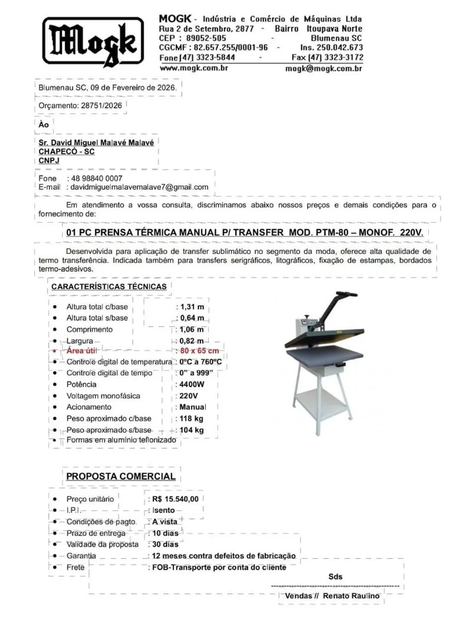 Prensa de sublimação e transferência  - Foto 5