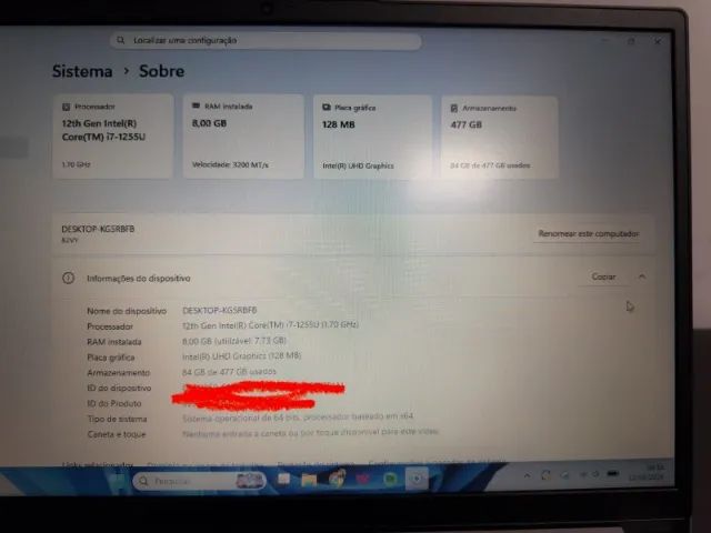 Notebook Lenovo Core i7 12ª Geração | SSD 512GB | 8GB RAM - Foto 3