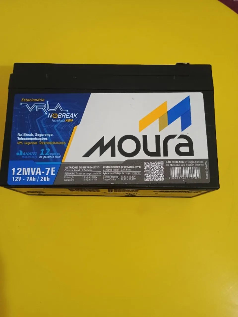  Bateria Moura Nobreak 12V 7Ah 12MVA-7E