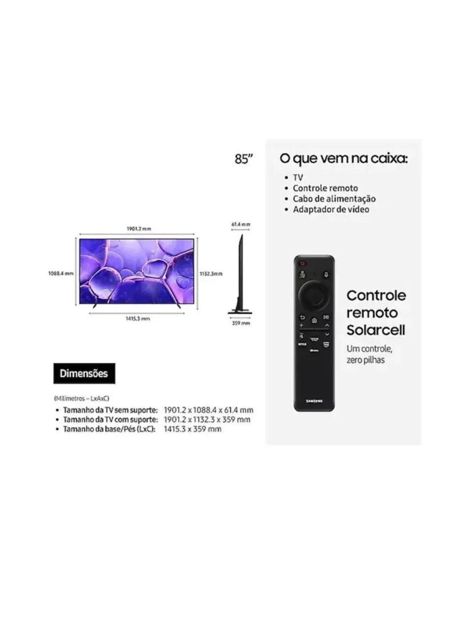 Smartv Tv 85 Samsung, Lacrada + NF (Até 12x) - Foto 2