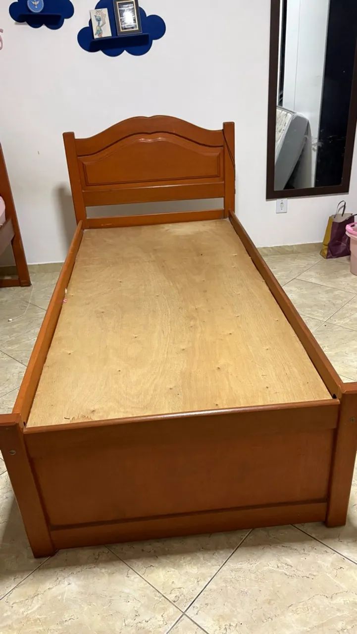 CAMA DE MADEIRA DE SOLTEIRO  - Foto 2