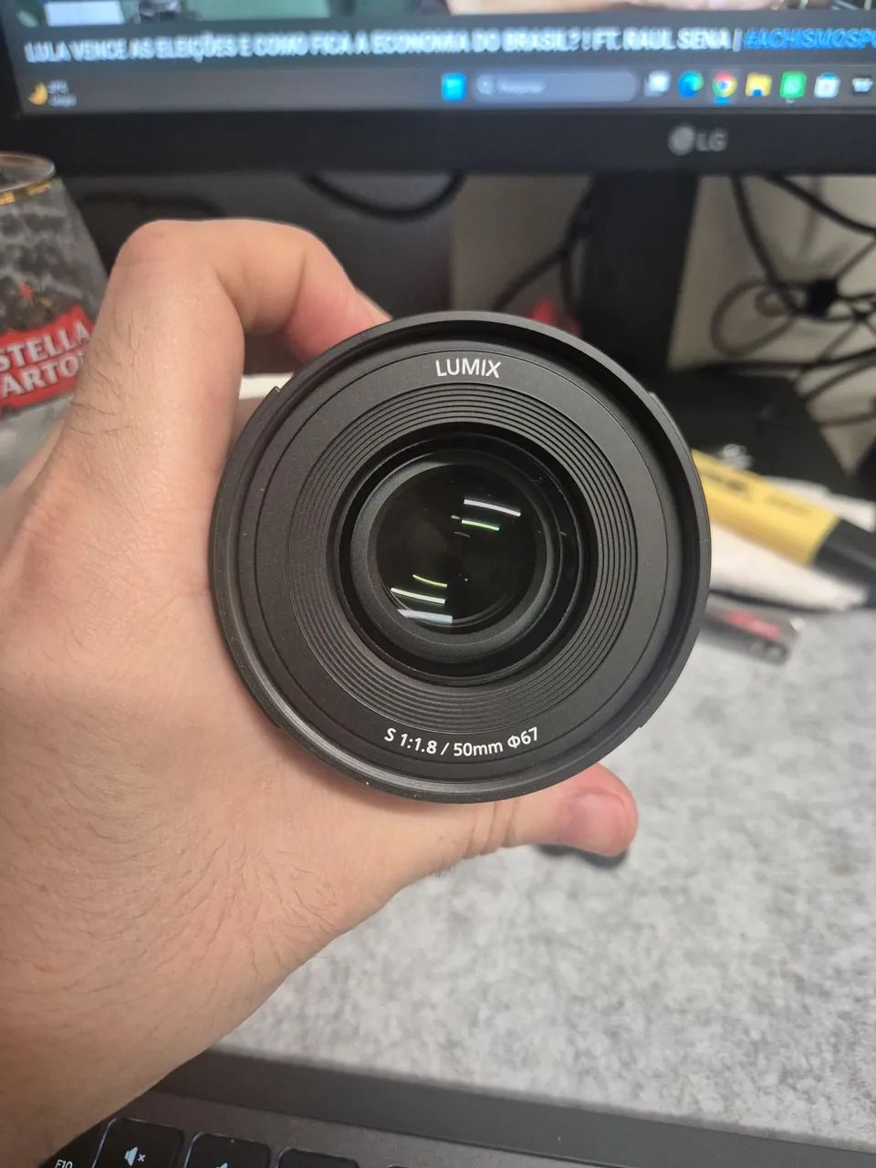 CÂMERA LUMIX COM 2 LENTES NOVA - Foto 5