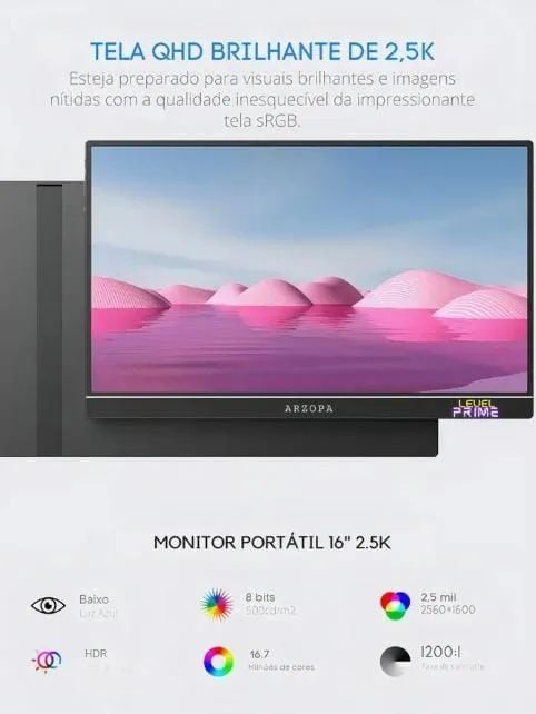 Monitor portátil arzopa 15,6 polegadas  - Foto 4