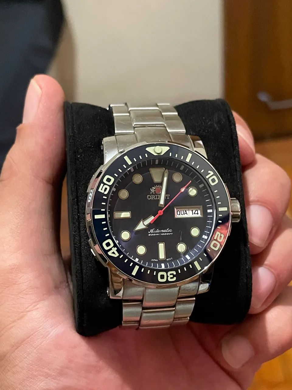 Relógio Orient Automático Diver 200M Original Azul Completo - Foto 4