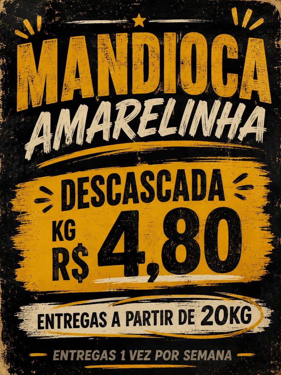 Mandioca descascada  - Foto 2