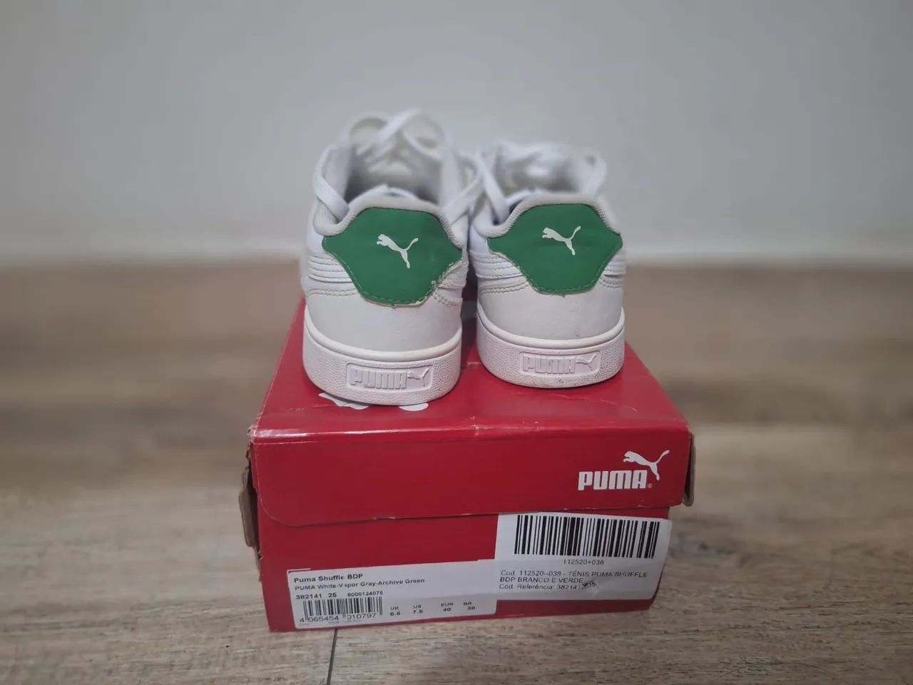 Tenis Puma Shuffle Branco e Verde - 38 - Foto 3