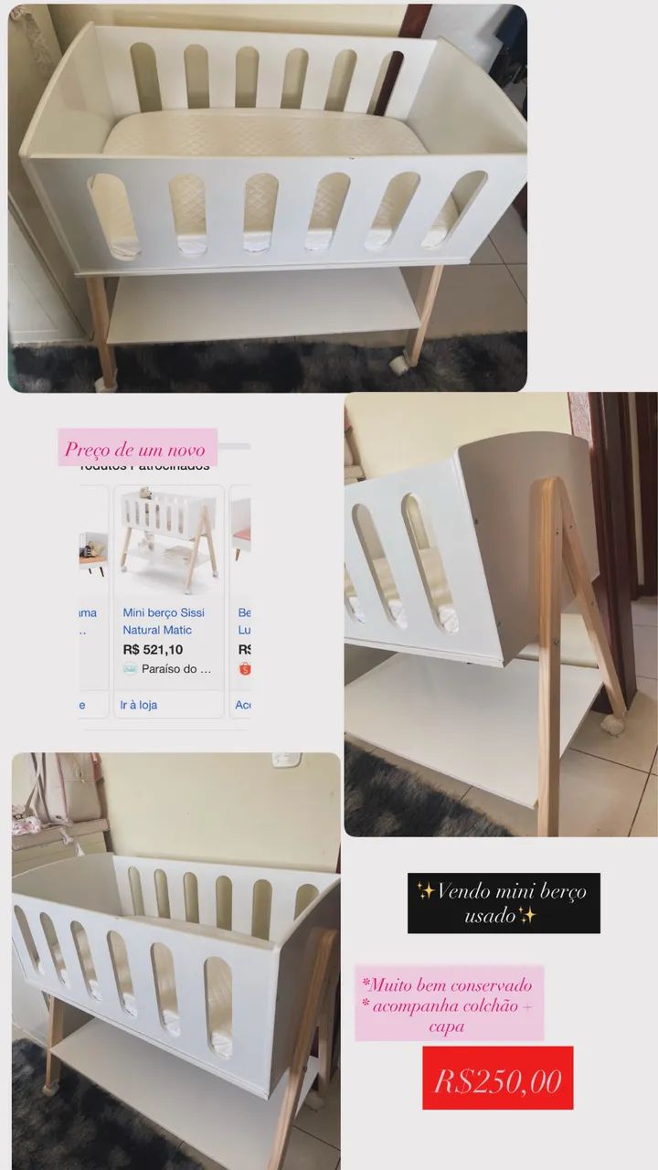 Berço + colchão com capa impermeável  - Foto 3