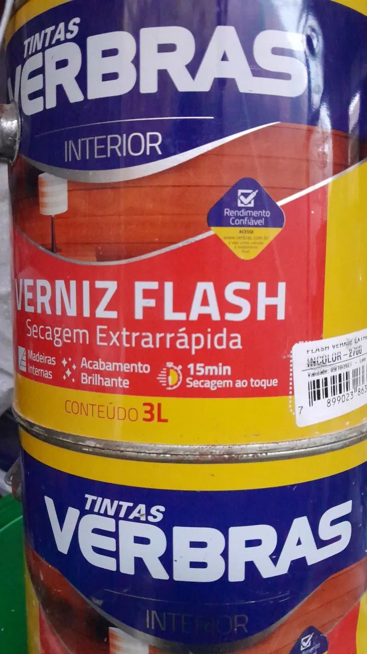 Verniz flash galão incolor
