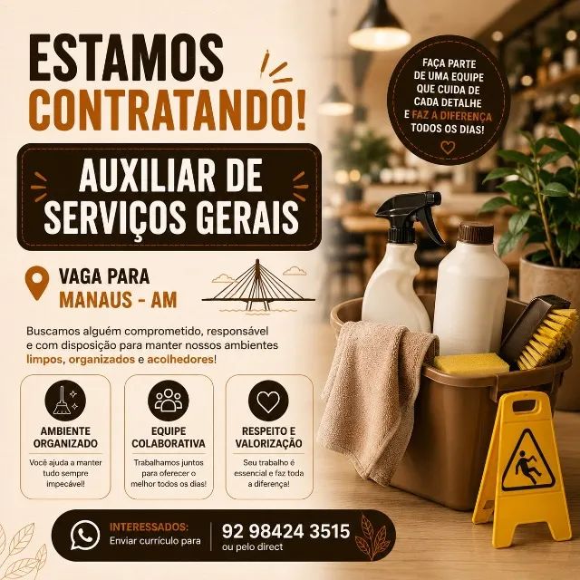Vaga para Serviços Gerais