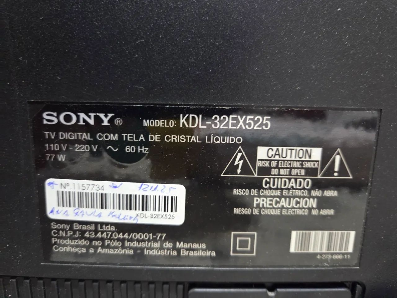 TV 32 SONY com defeito  - Foto 3