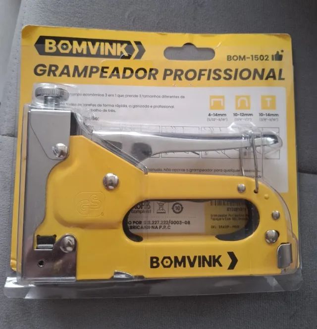 Grampeador Profissional Bomvink 3 em 1 - BOM-1502