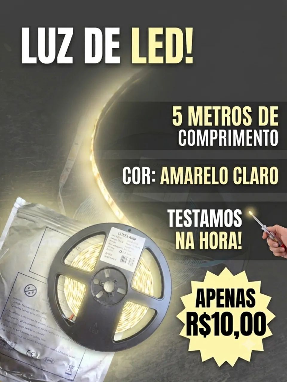 Luz de LED 5m - Foto 3