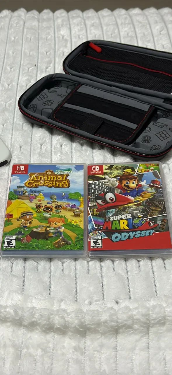 Nintendo Switch OLED - NUNCA USADO - Com JOGOS FÍSICOS - Foto 3