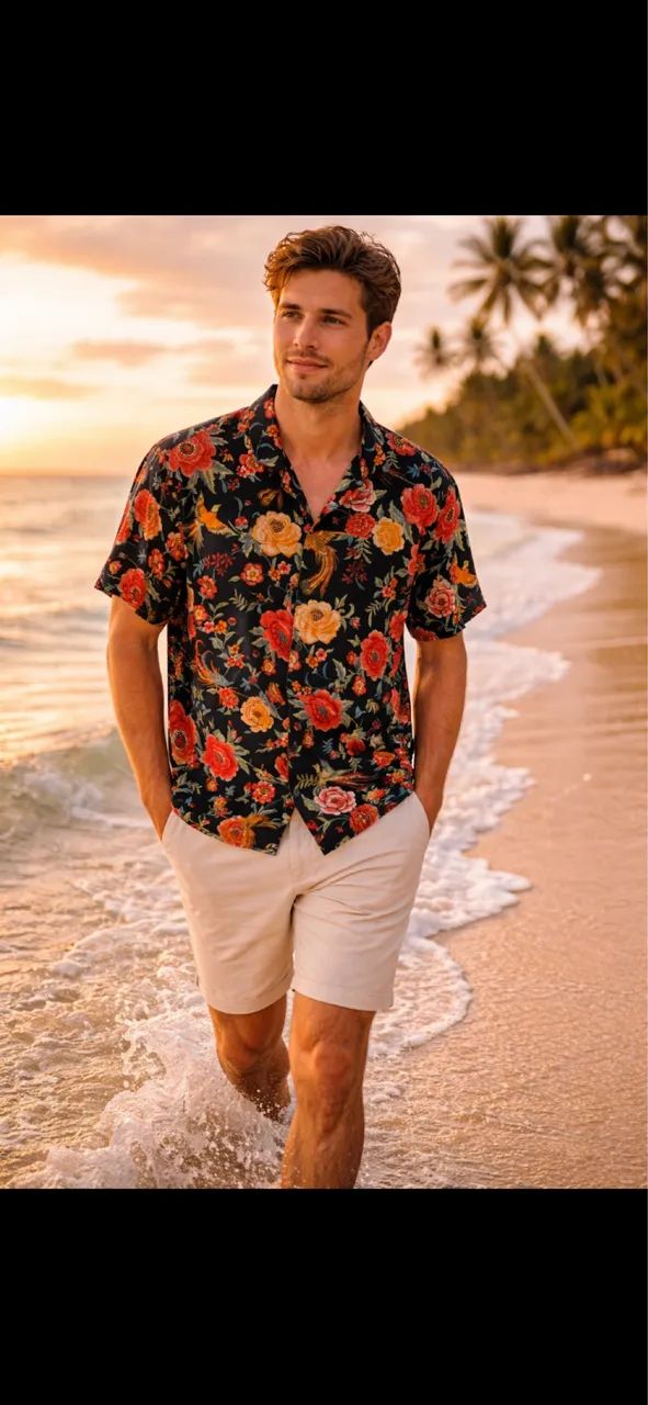 Camisa masculina florida marca Forever 21