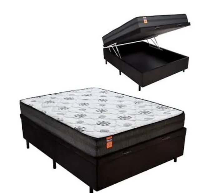 Cama Box Casal com Baú 