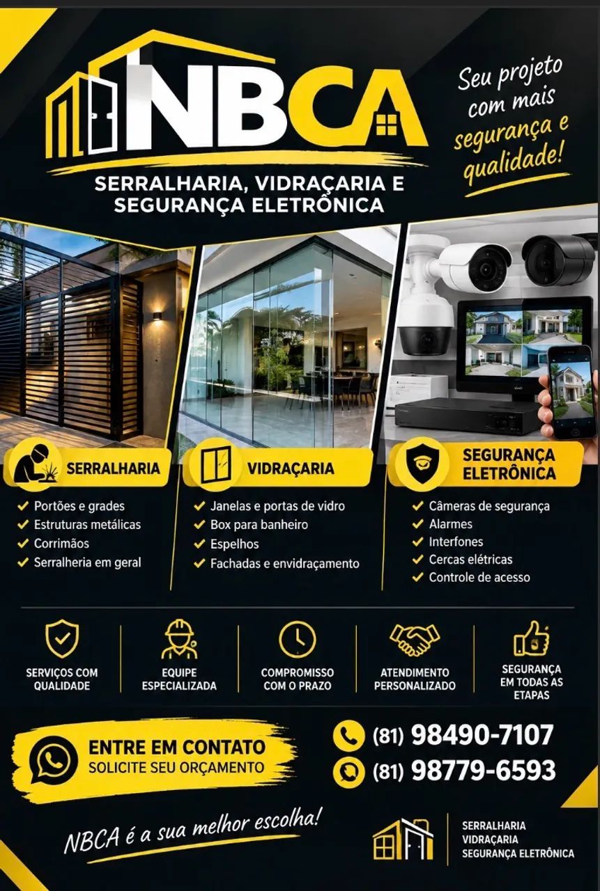 Vidraçaria e serralharia 