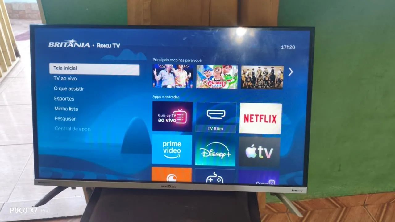 TV 32 smart Britânia roku