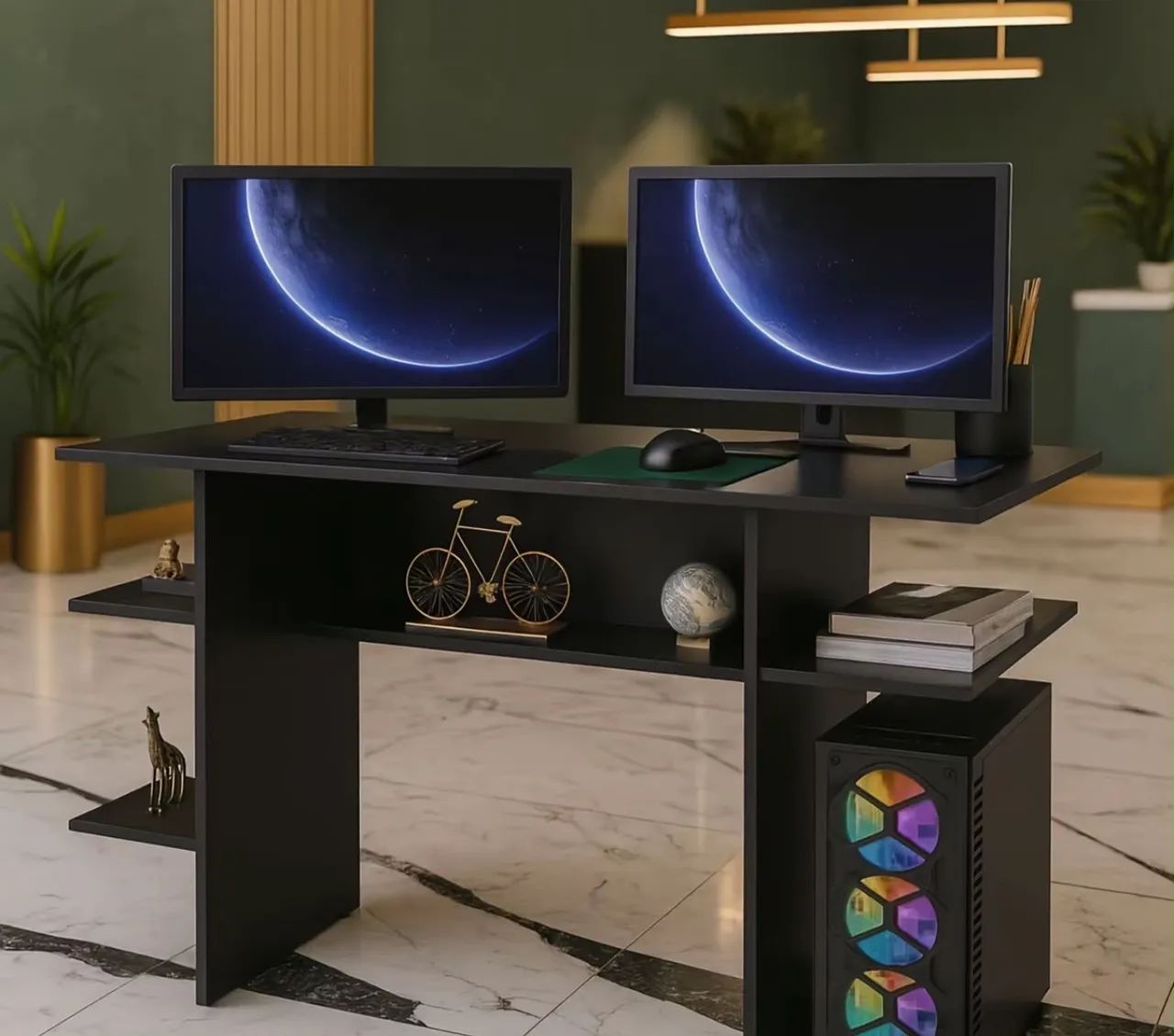 Mesa gamer compacta 