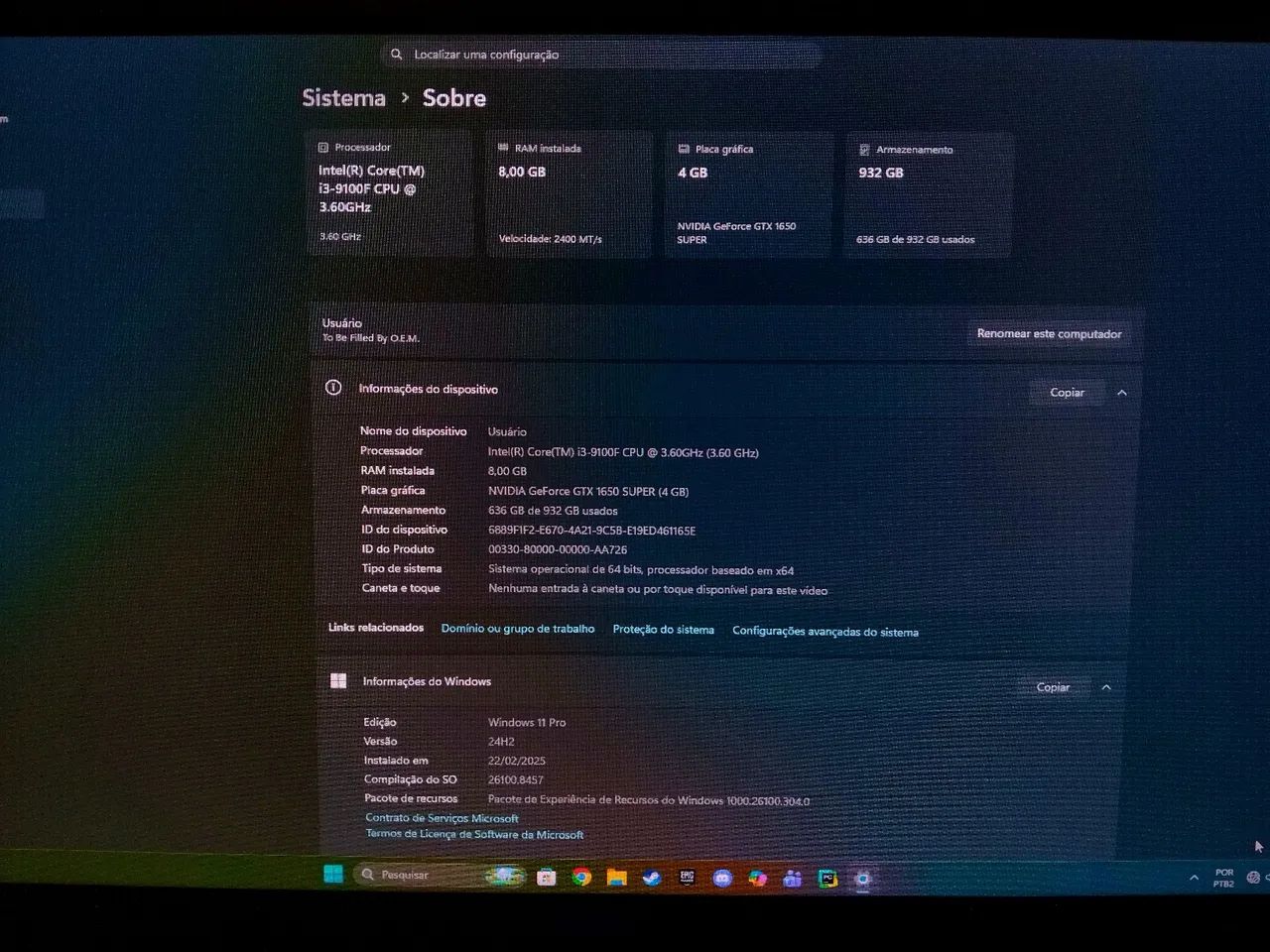 PC GAMER GTX 1650 SUPER  - Foto 2