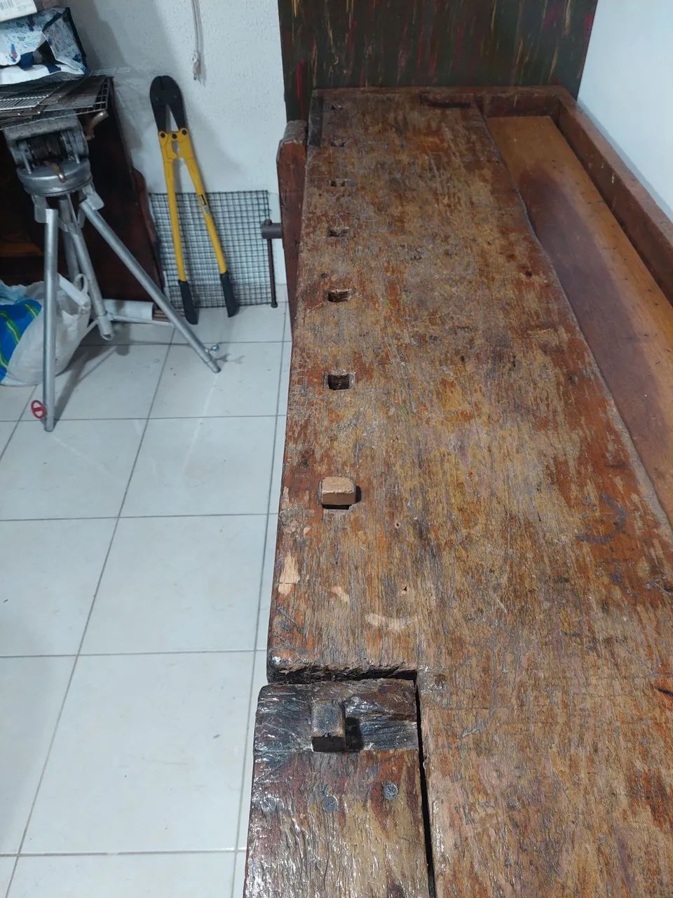 Bancada de carpinteiro centenária  - Foto 4