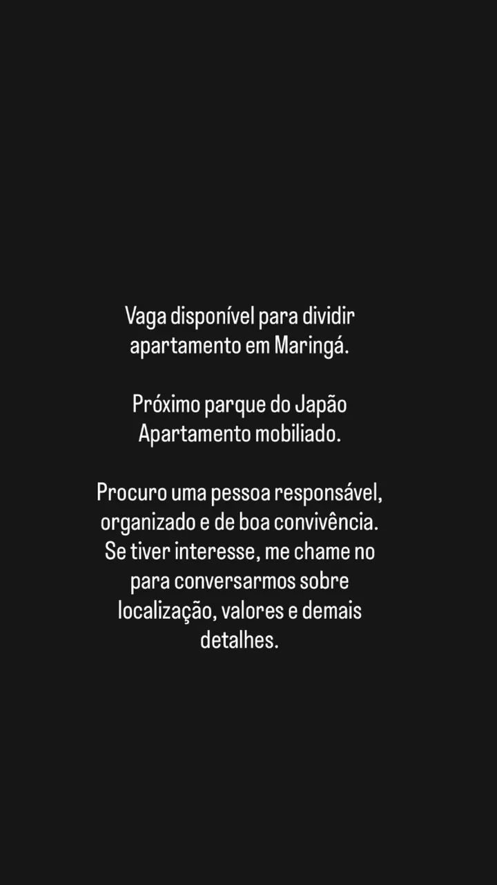 Vaga Disponível dividir apartamento Maringá - Foto 2