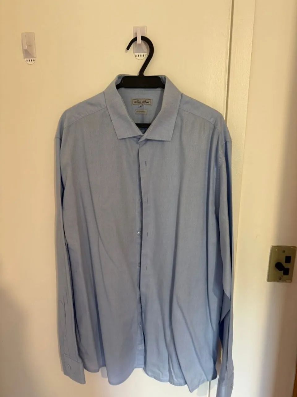 Camisa social masculina azul