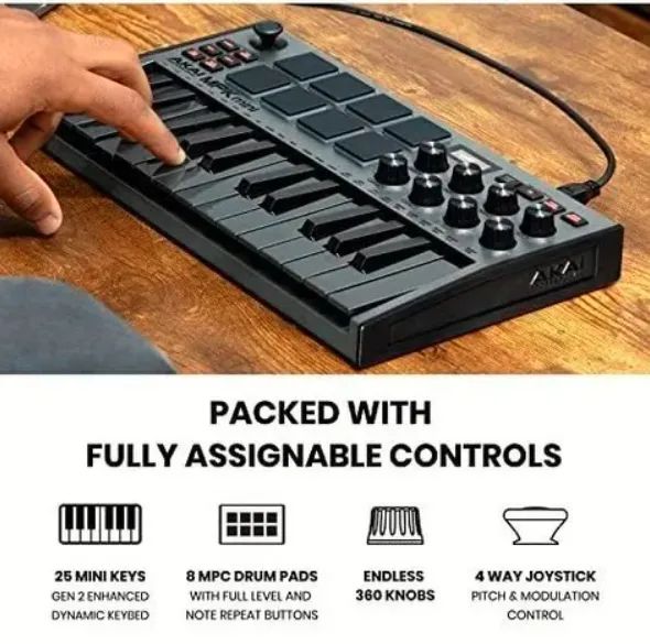 Teclado AKAI Mini MK3 Gray - Novo - Instrumentos musicais