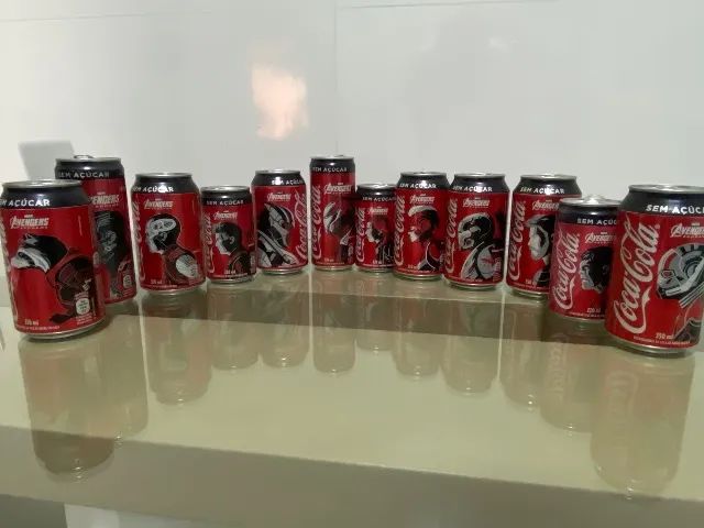 Coleção Latas Coca Cola Vingadores Ultimato.