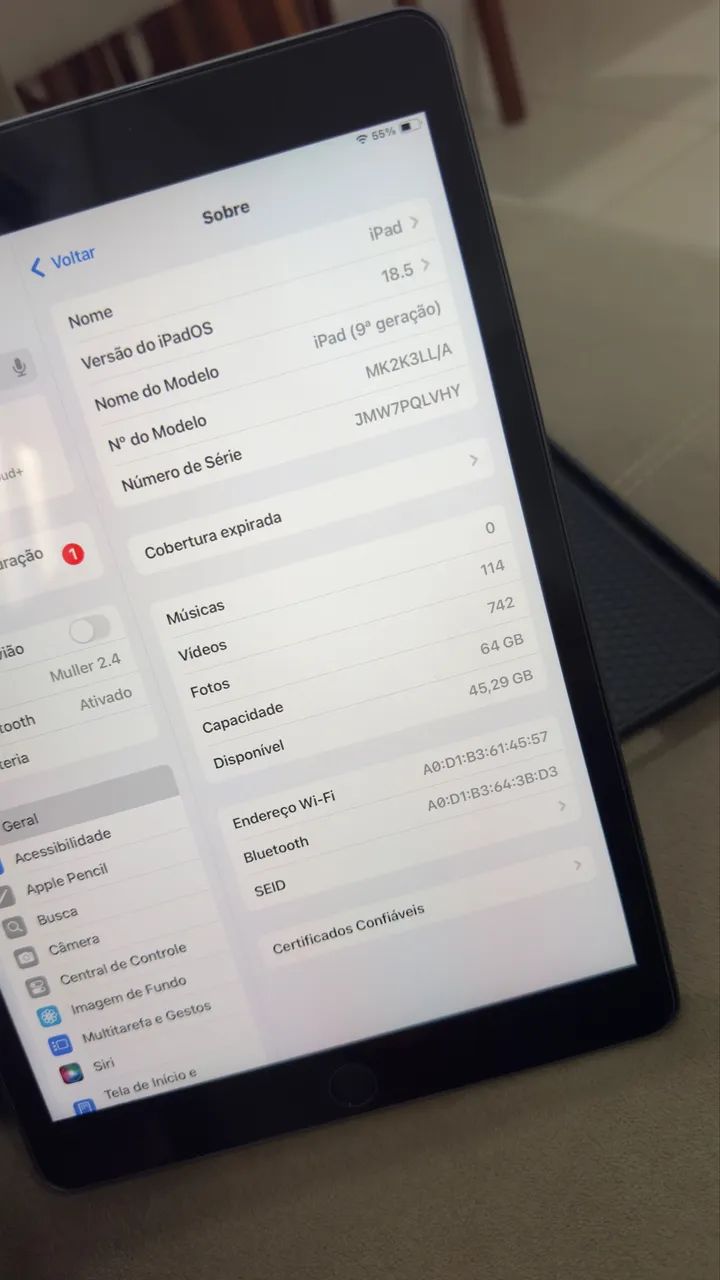 iPad 9ª Geração  Modelo 2602 64GB de memória   Semi-novo - Foto 4