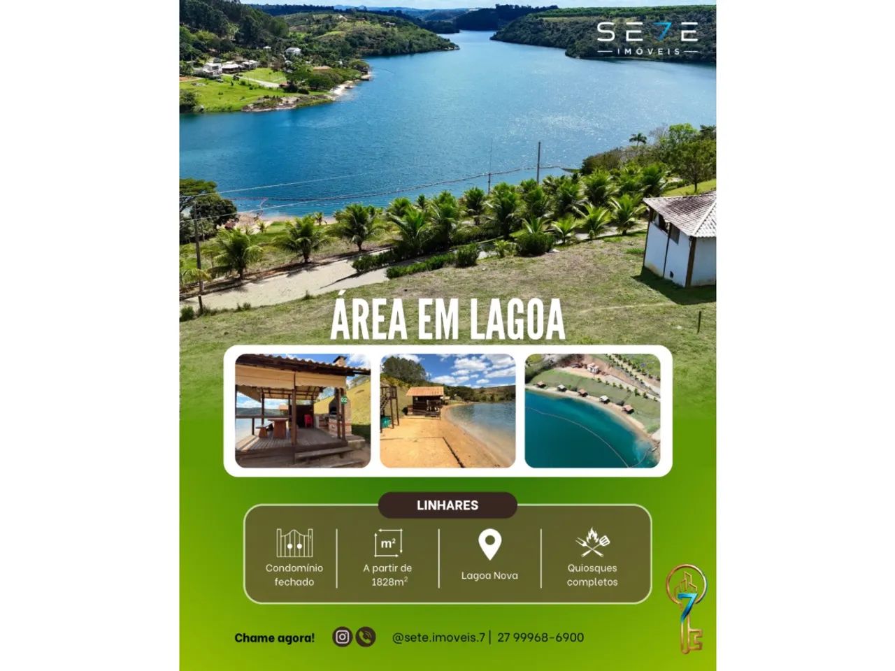 Área de 1828m2 na lagoa Nova em Linhares 