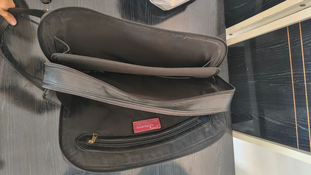 Bolsa executiva lateral de couro - Foto 2