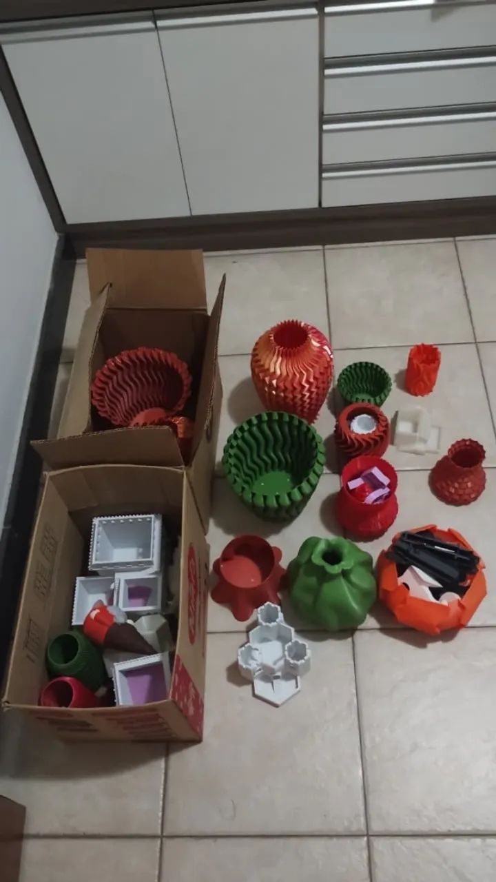 Caixa de vasos decorativos em 3D - Foto 3