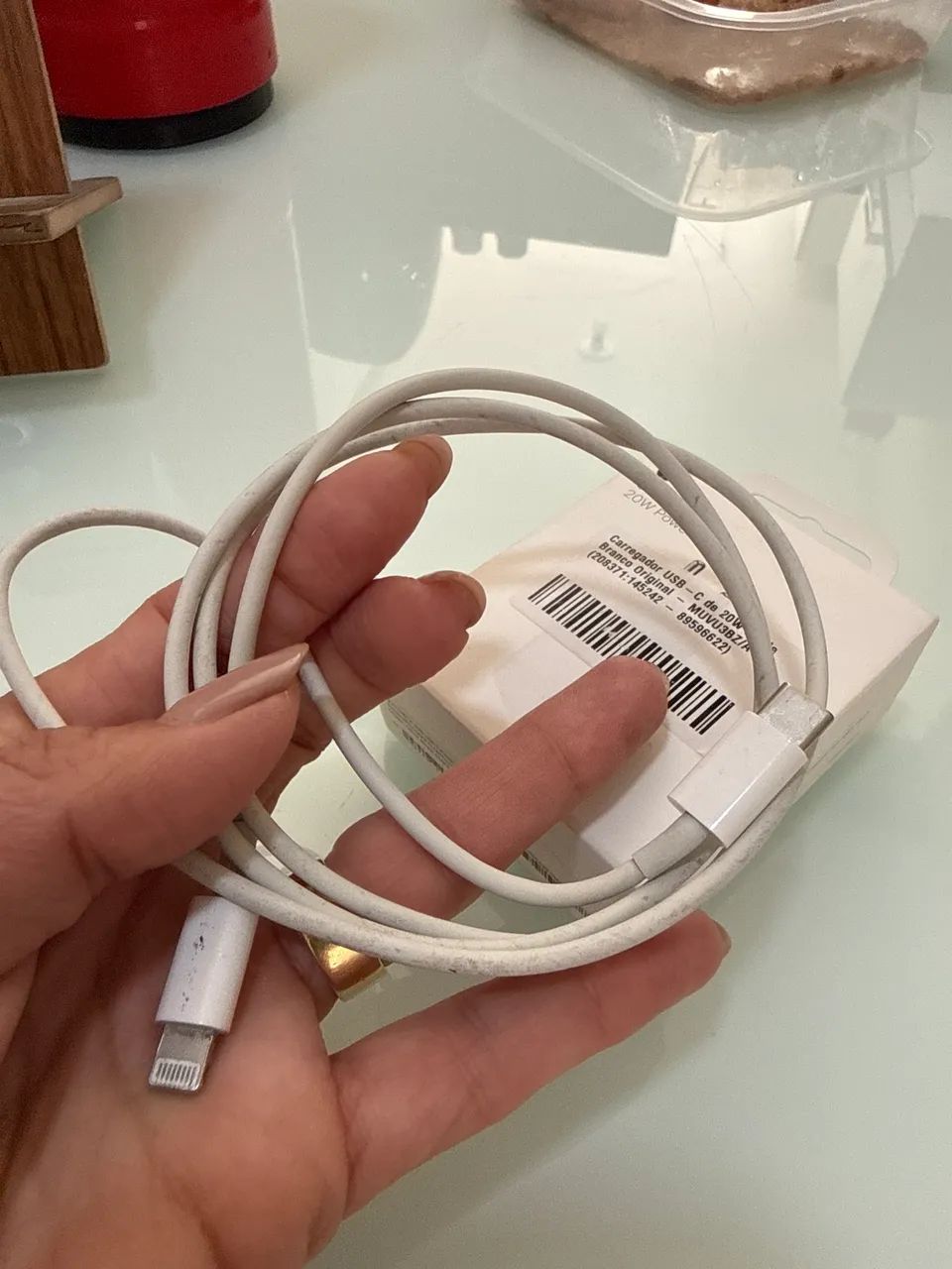 Carregador USB-C e cabo IPhone - Foto 2