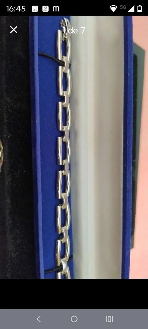 Pulseira masculina prata 925