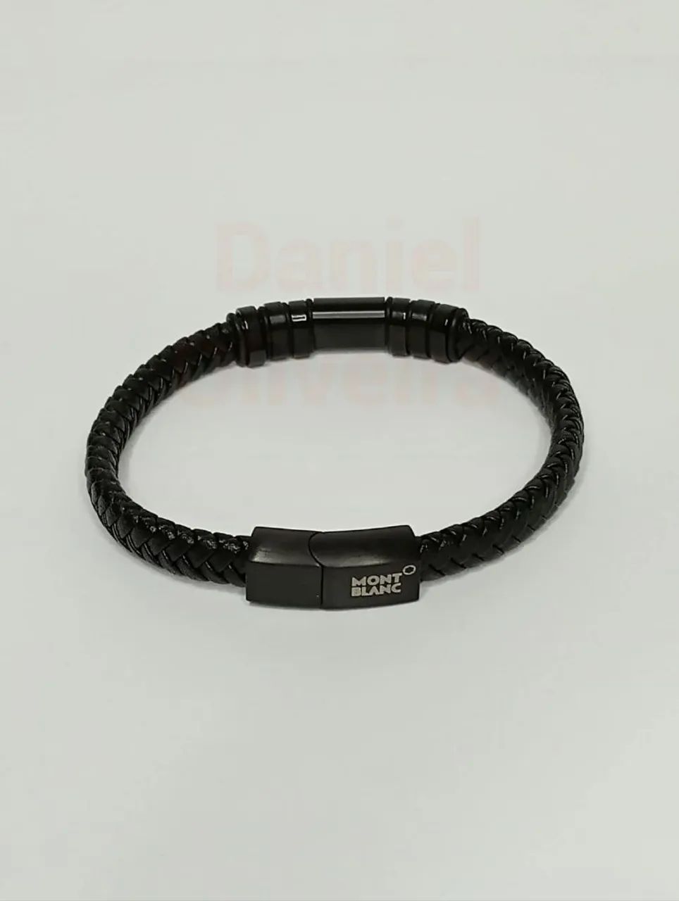 Pulseira de couro Montblanc Preto  - Foto 2