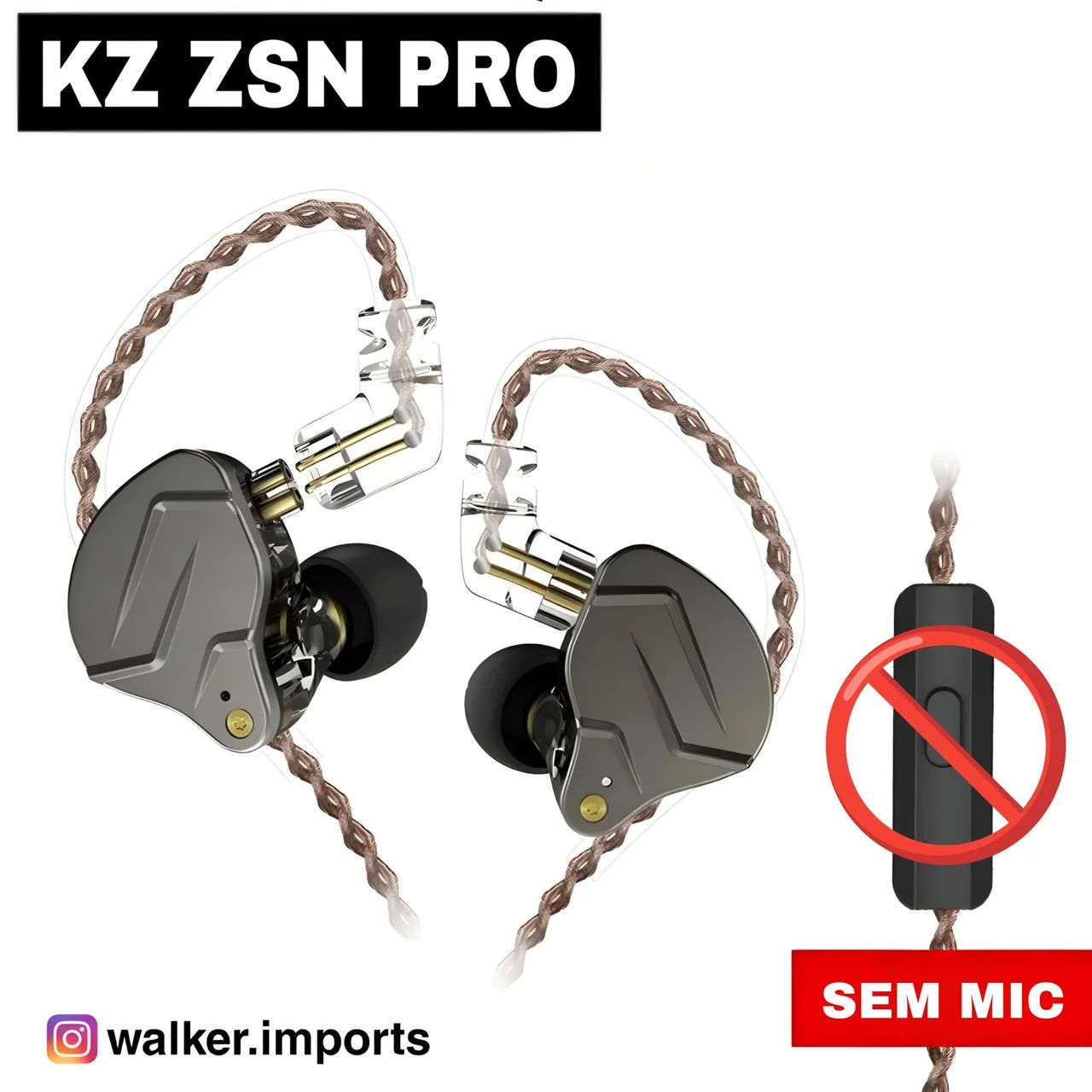 Fone KZ ZSN PRO - Retorno de Palco Sem Microfone Novo Caixa Lacrada - Foto 2
