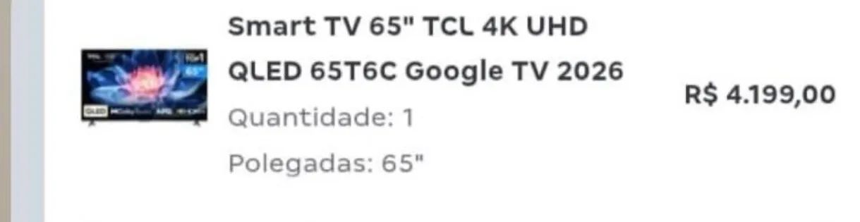 TV TCL 65 POLEGADAS NA CAIXA - Foto 2