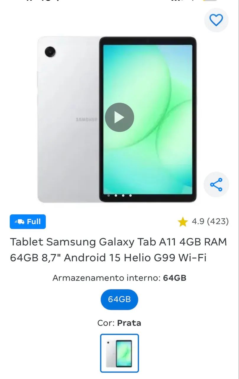 Tablet Samsung Galaxy Tab A11 4GB RAM 64GB - Foto 2
