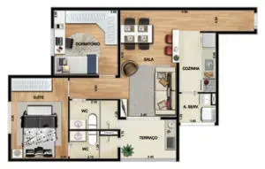PLANTA 56m²
