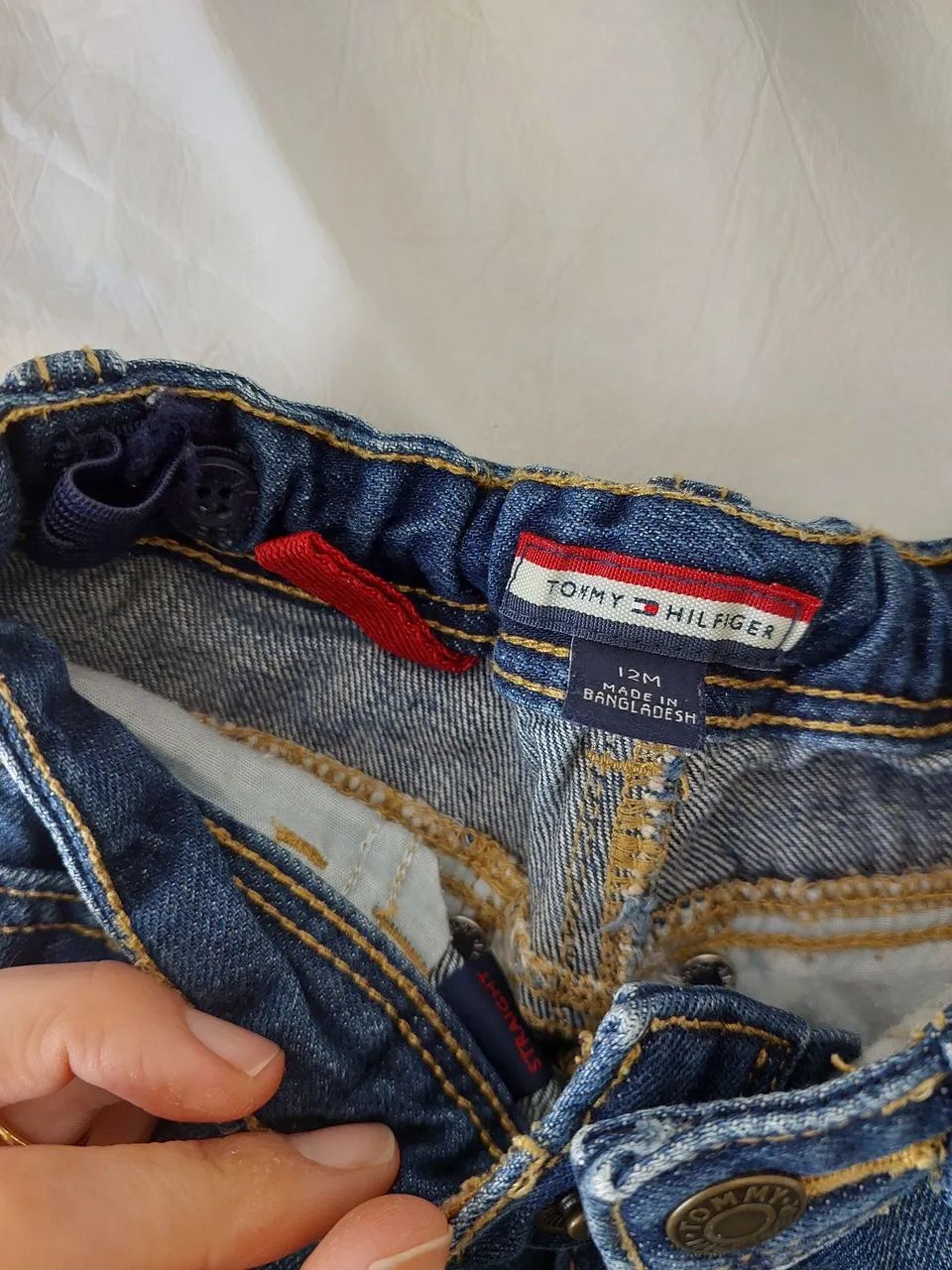 Calça jeans infantil Tommy Hilfiger 12 meses - Foto 4